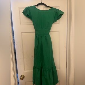 SHEIN green tie dress